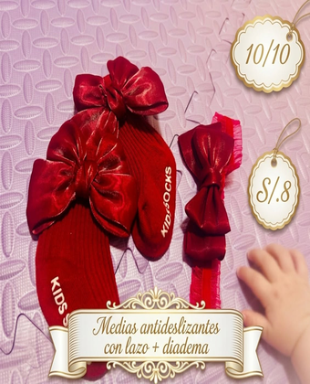 Set para bebé: Medias Antideslizantes + Diadema