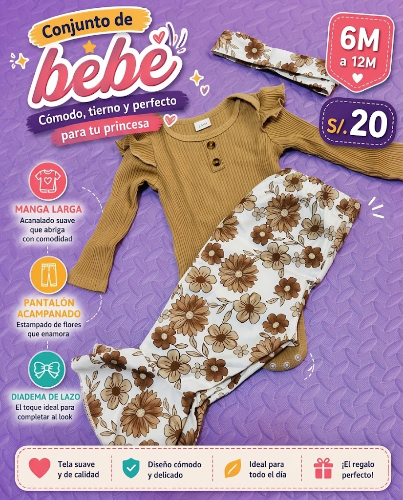 Conjunto de bebé 6 a 12 meses